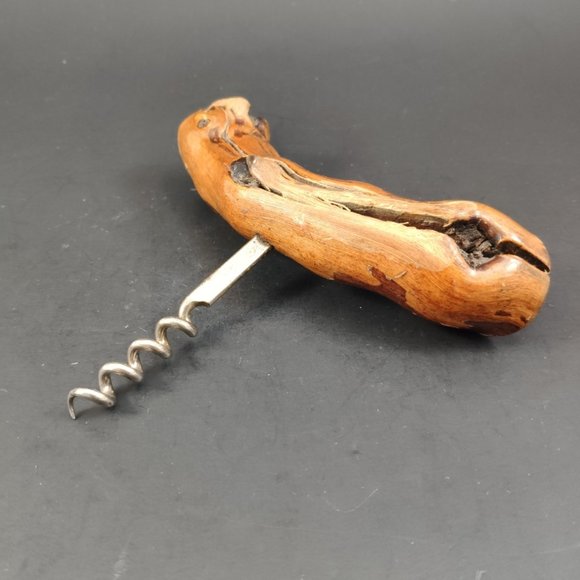 Vintage Grape Vine Root Burlwood Bottle Corkscrew - Picture 2 of 6